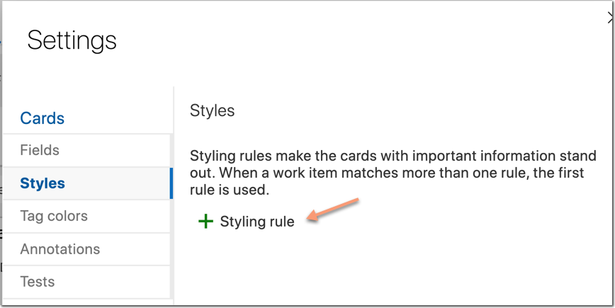 Add styling rule